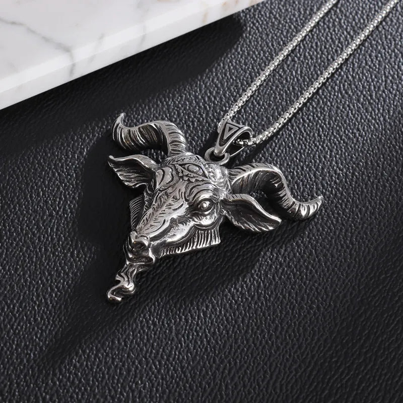 Demon Satan Baphomet Pendant With Necklace