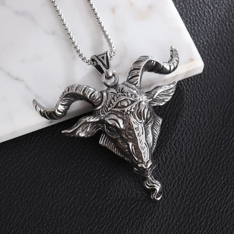 Demon Satan Baphomet Pendant With Necklace