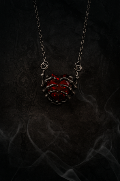 Skeleton Heart Necklace