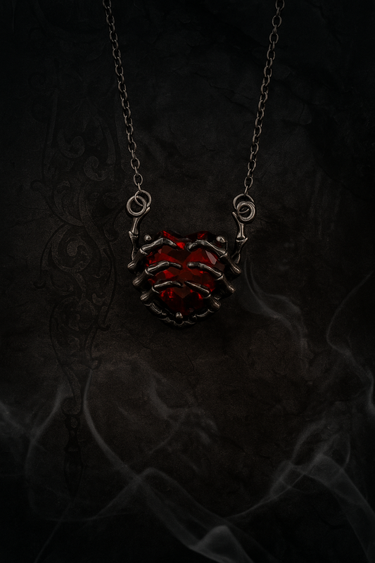 Skeleton Heart Necklace
