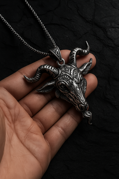 Demon Satan Baphomet Pendant With Necklace
