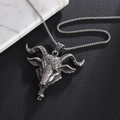 Demon Satan Baphomet Pendant With Necklace