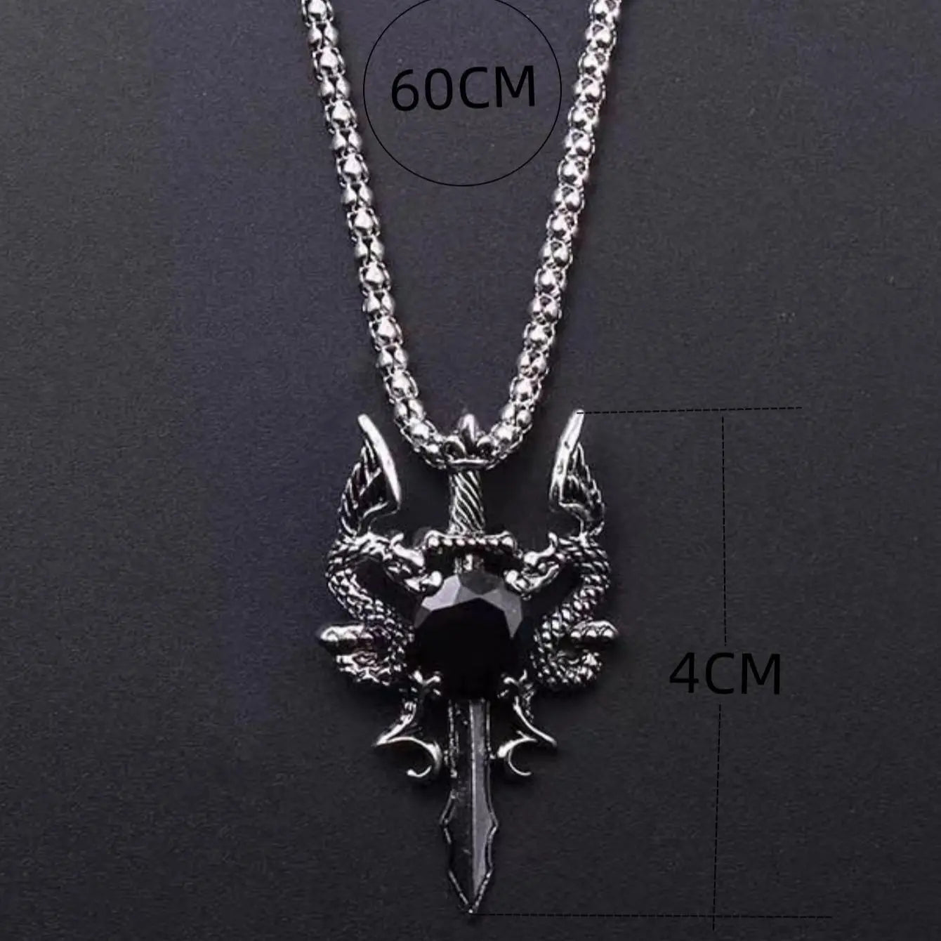 Matching Couple Dragon Stone Necklace