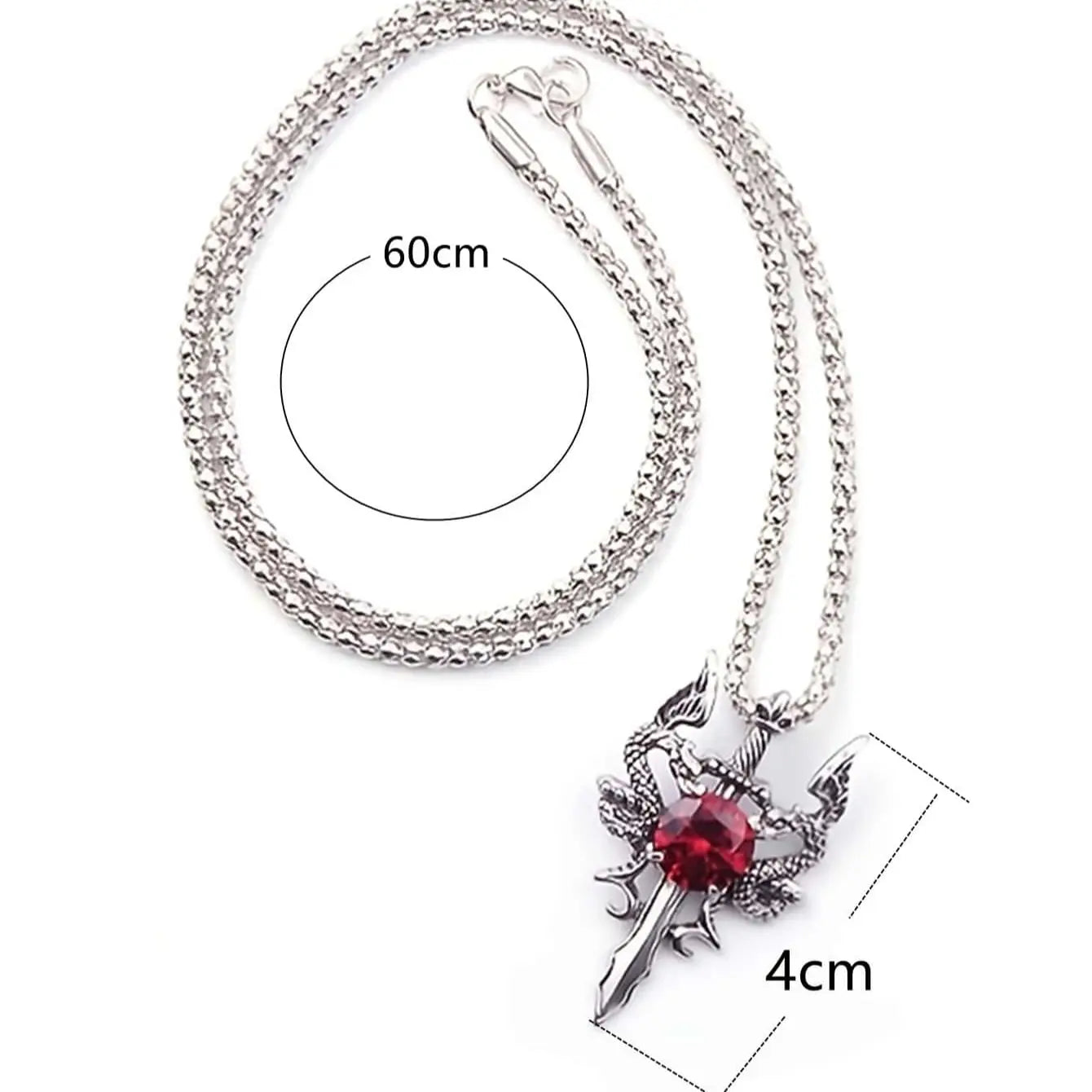 Matching Couple Dragon Stone Necklace