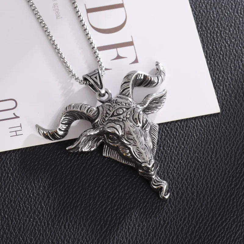 Demon Satan Baphomet Pendant With Necklace