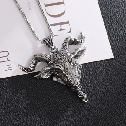 Demon Satan Baphomet Pendant With Necklace