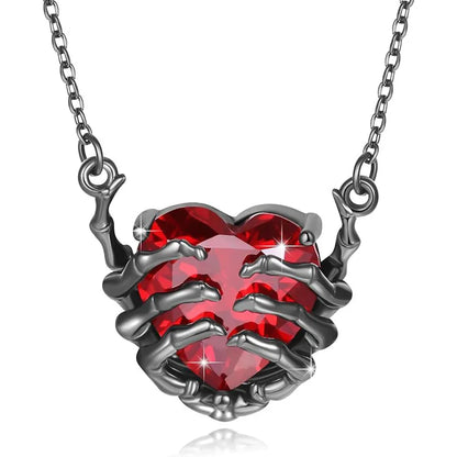 Skeleton Heart Necklace