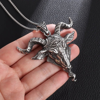 Demon Satan Baphomet Pendant With Necklace