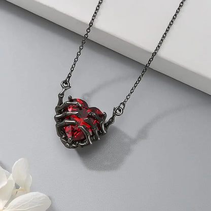 Skeleton Heart Necklace