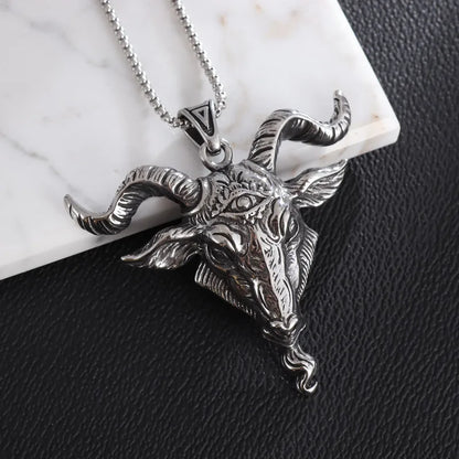 Demon Satan Baphomet Pendant With Necklace
